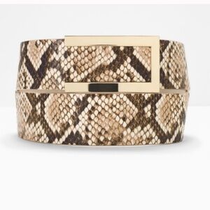 WHBM EXOTIC SNAKESKIN EMBOSSED BELT